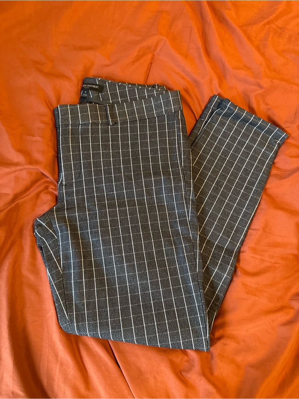 Banana Republic Charcoal Gray Pinstripe Dress Pants